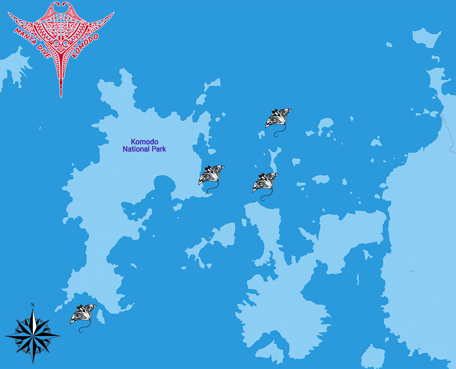 komodo dive sites map-dive-sites-mantadivekomodo